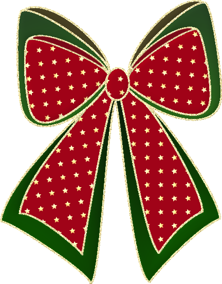 CHRISTMAS BOW CLIP ART. Christmas Bow - Transparent .