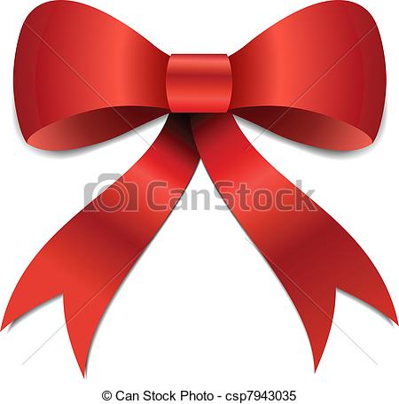 ... Christmas Bow illustration - Big red Christmas bow.