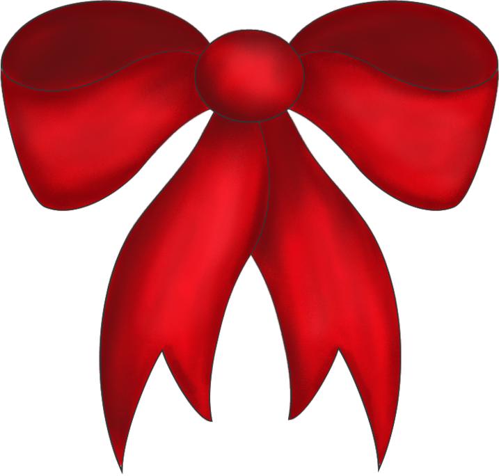 Gold Christmas Bow Clipart .