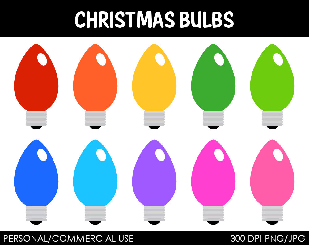 9 Christmas Light Clip Art Preview Christmas Bulbs L HDClipartAll