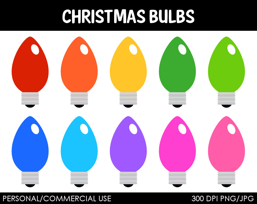 Christmas Light Bulb Clipart 