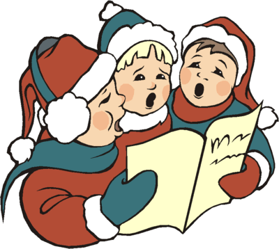 Christmas carol singers theme