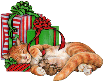 Christmas Cat Clip Art . - Christmas Cat Clipart