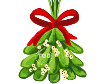 Christmas Clip Art, Christmas - Clipart Mistletoe