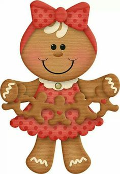 Christmas Clip Art - Here we  - Gingerbread Clip Art