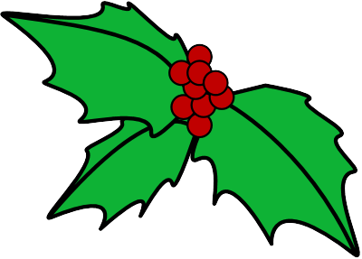 Bells With Holly clip art .