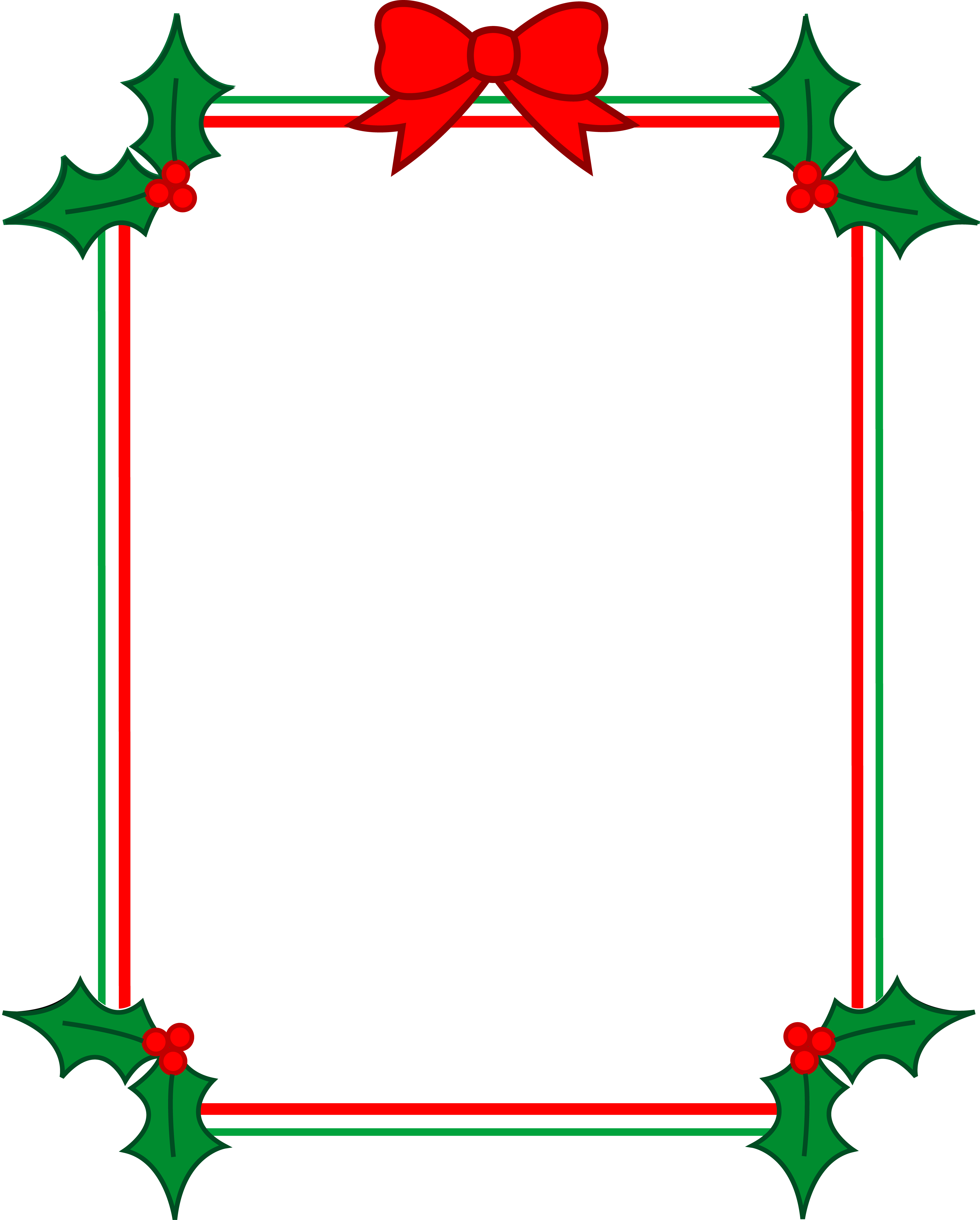 Christmas border with holly o