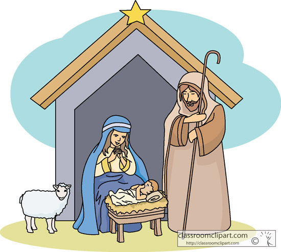 Nativity Scene with Angel Ove