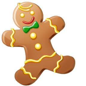 Kawaii Gingerbread Clipart / 