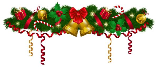 Christmas deco garland clip . - Christmas Garland Clipart