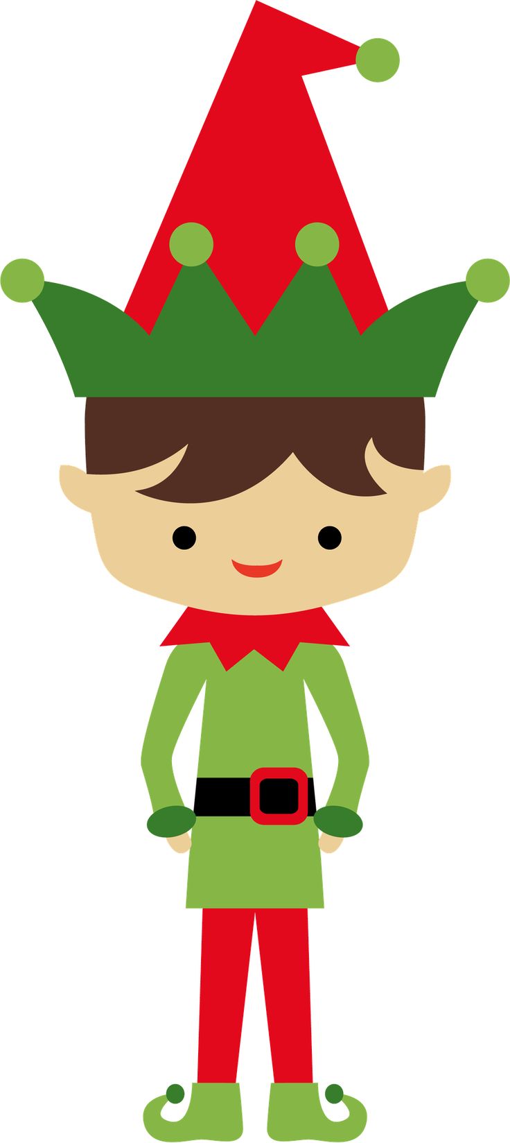 Sitting Christmas Elf Clipart