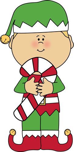 christmas-elf-with-candy-cane.png (243×500)