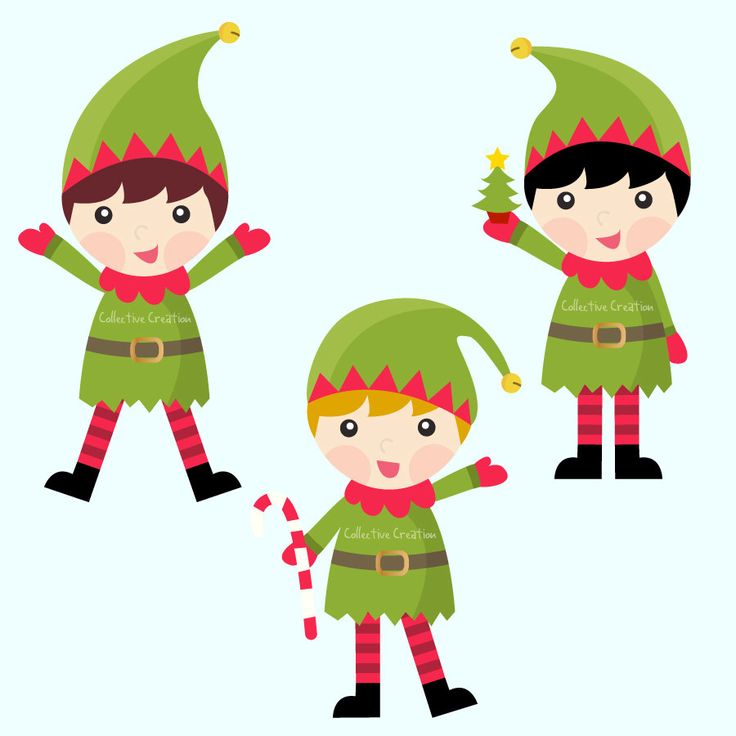 Christmas Elves Digital Clip art set comes with 3 separate Elves. Each Elf is saved as a high resolution png file with a transparent