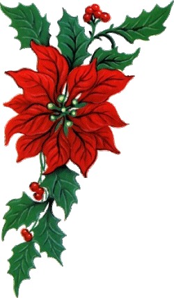 Christmas Garland Clip Art - Poinsettia Clip Art