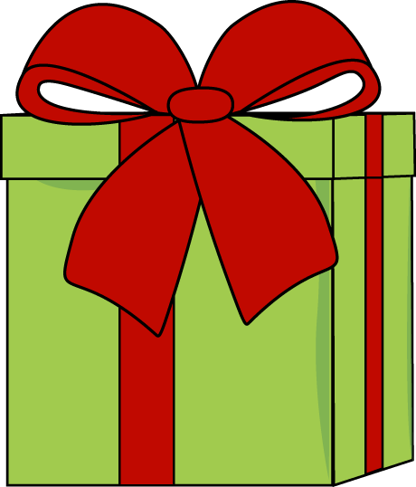 Christmas Gift With A Big Bow Clip Art Christmas Gift With A Big Bow