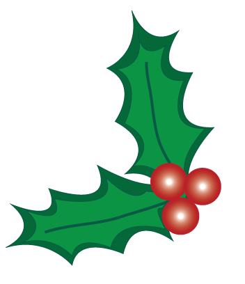 Christmas Holly Berry Clipart .