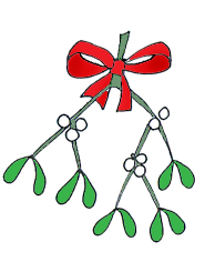 Christmas humor clip art JPEG - Clipart Mistletoe