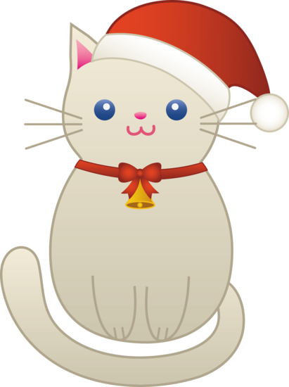 Christmas Kitty Clipart . - Christmas Cat Clipart