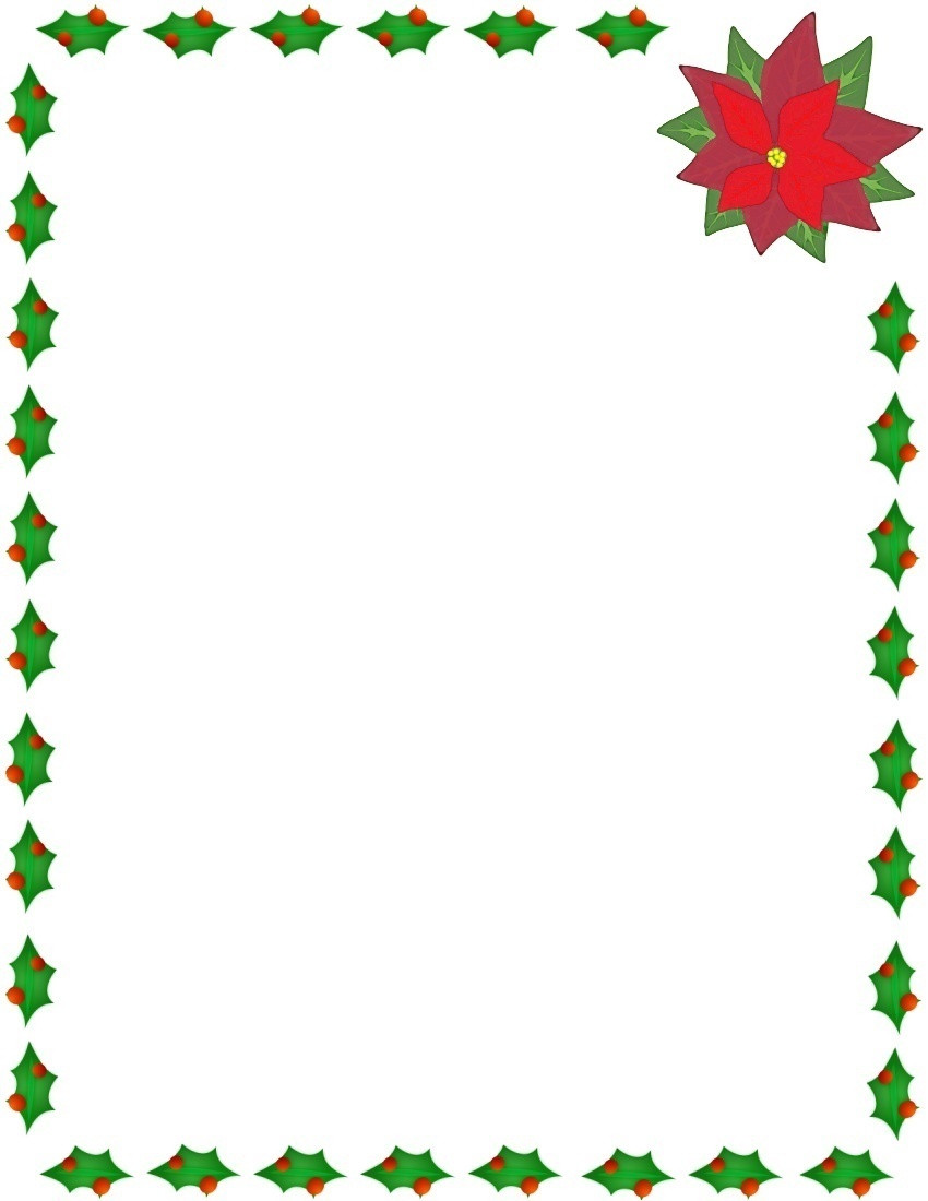 christmas letter clip art . - Holly Border Clip Art