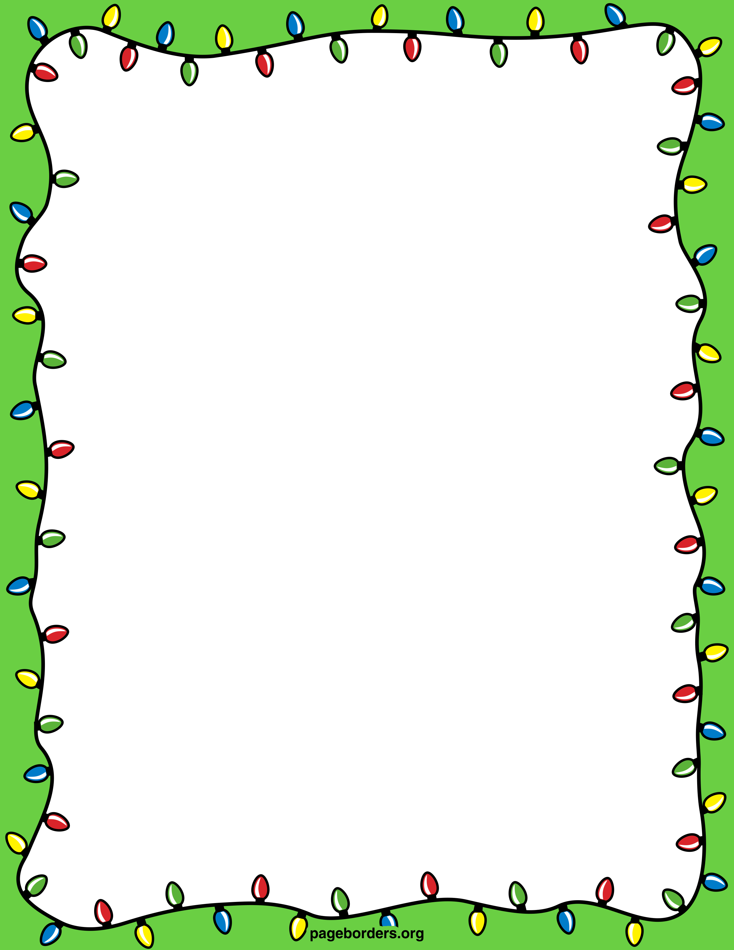 Christmas Lights Border . Chr - Christmas Border Clip Art