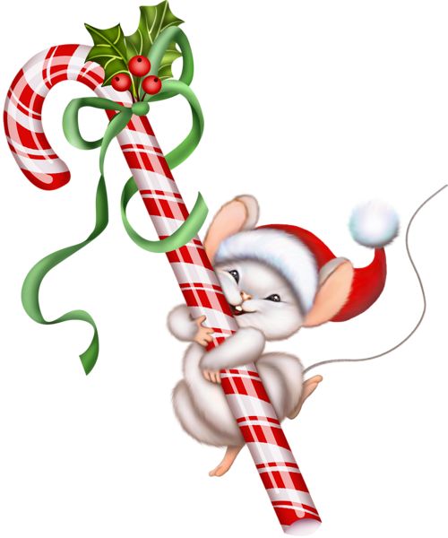 Christmas Mouse Clip Art | Gallery Free Clipart Pictureu2026 Christmas PNG Christmas Candy Caneu2026