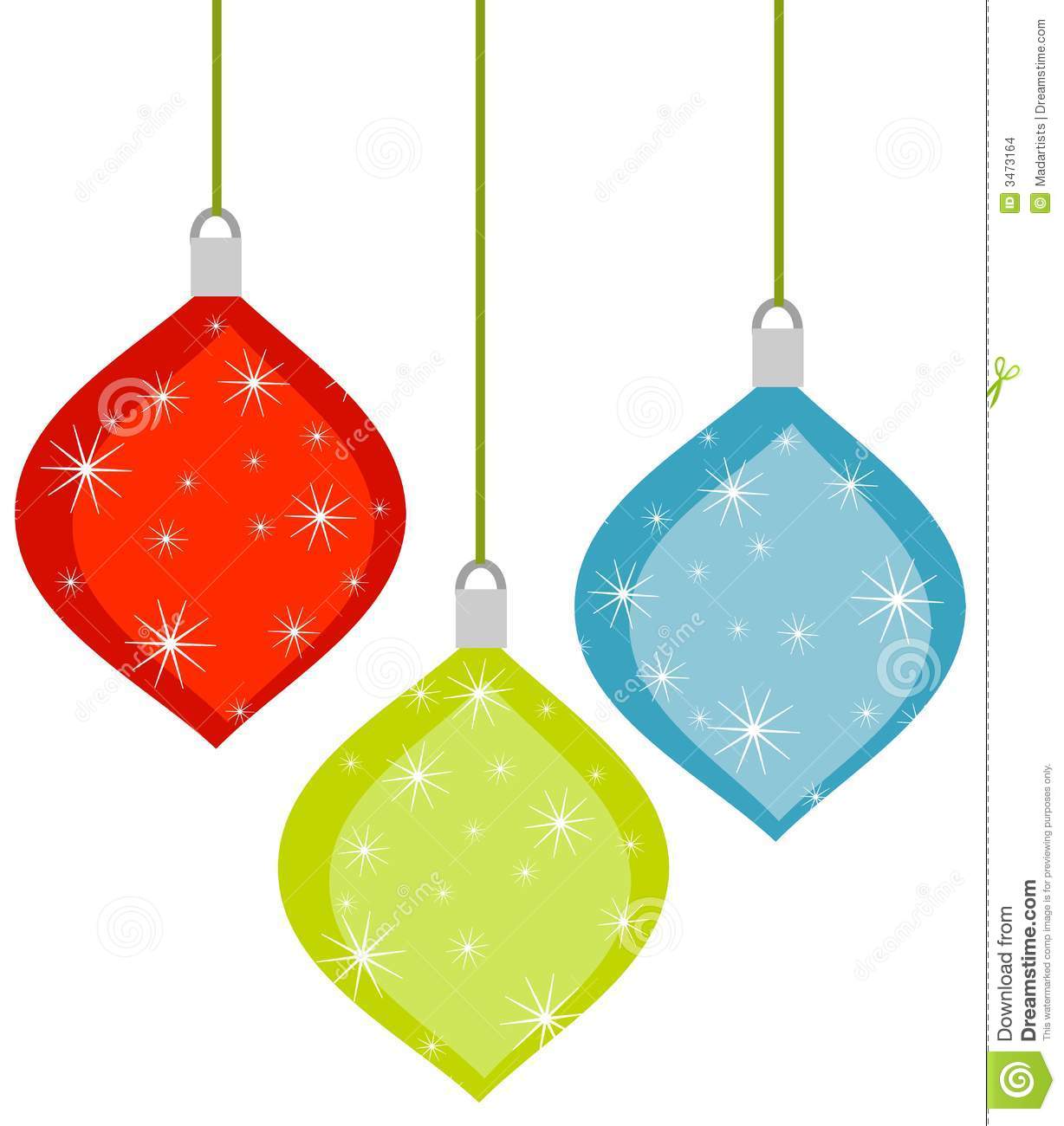 Christmas Ornaments Clip Art. - Ornaments Clipart