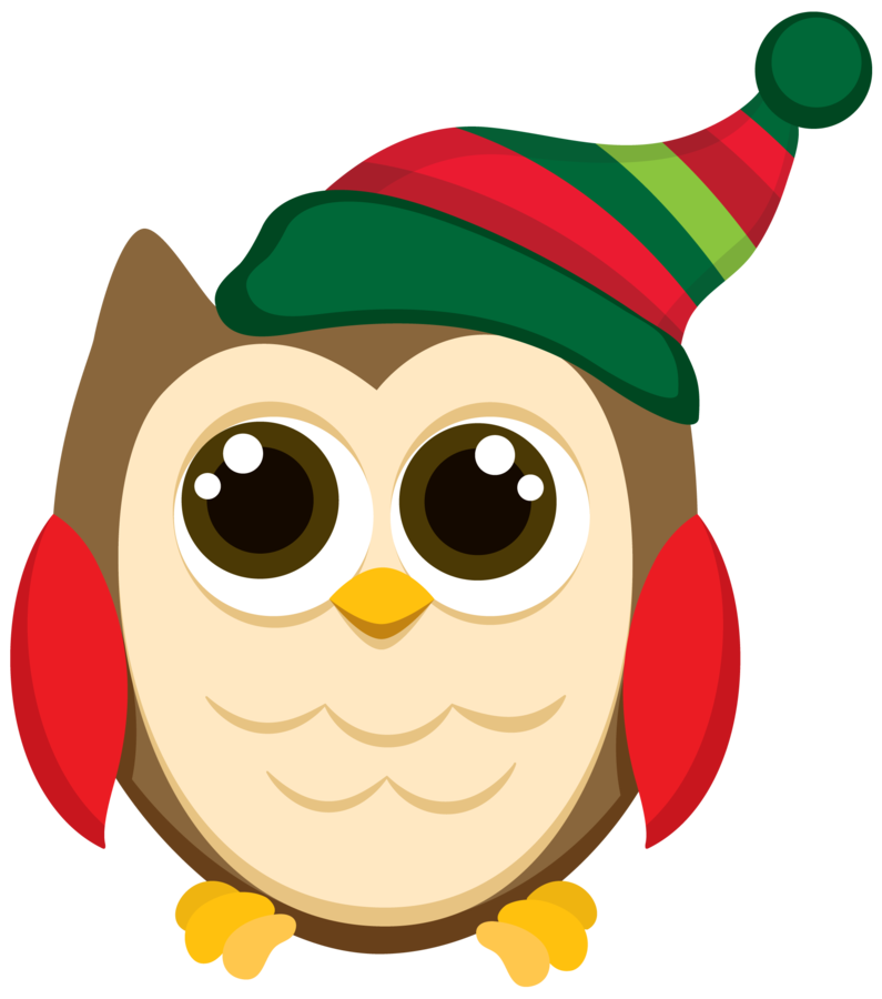 CHRISTMAS OWL CLIP ART Mais - Christmas Owl Clip Art
