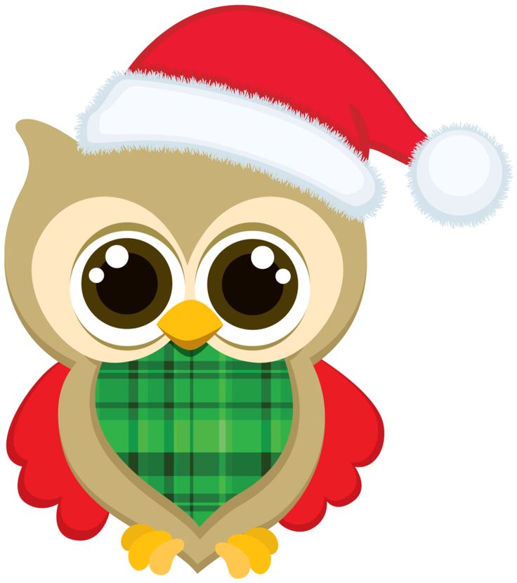 CHRISTMAS OWL CLIP ART soo cute right