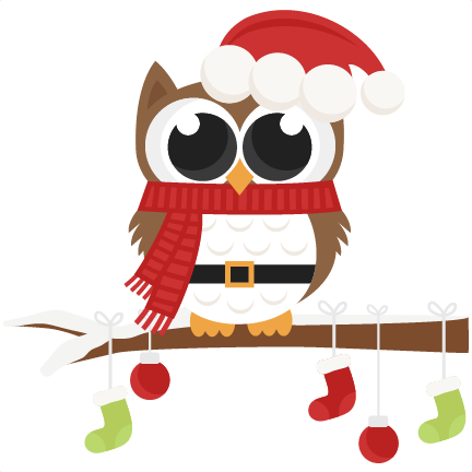 Christmas Owls Clip Art Svg C - Christmas Owl Clip Art