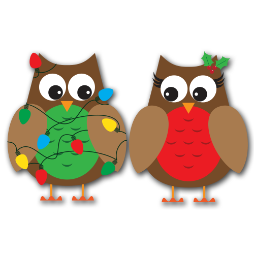 Christmas Owls Clip Art Svg - Christmas Owl Clip Art