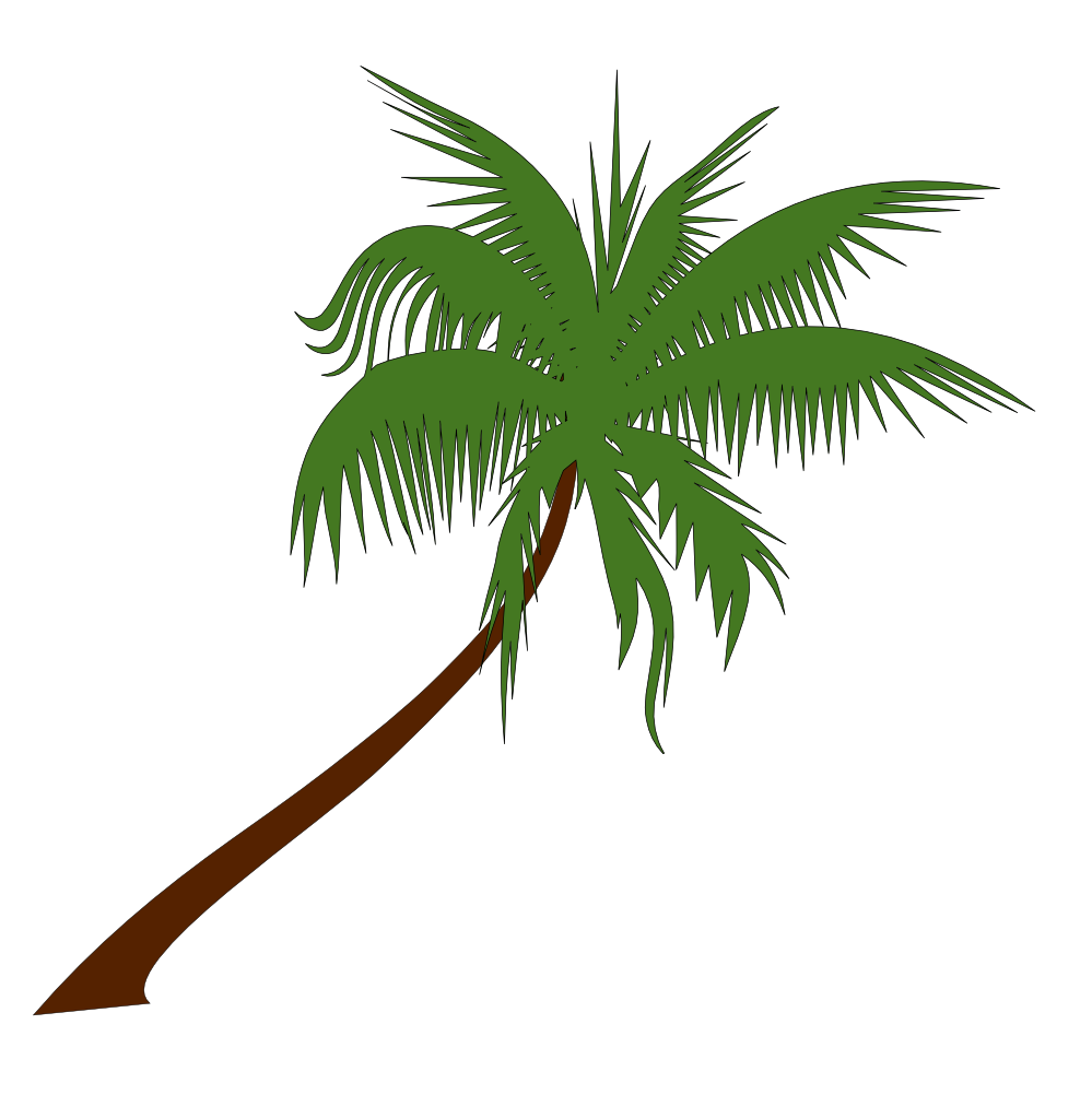 Palm Tree Sunset Clipart .