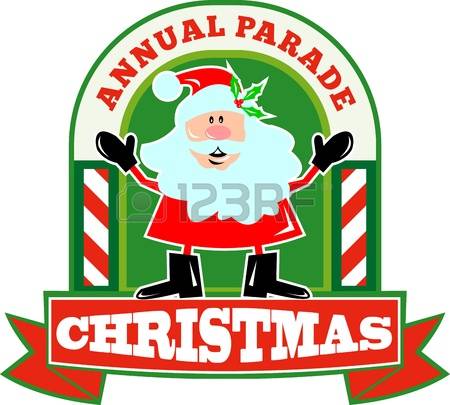 christmas parade: Retro style - Christmas Parade Clipart