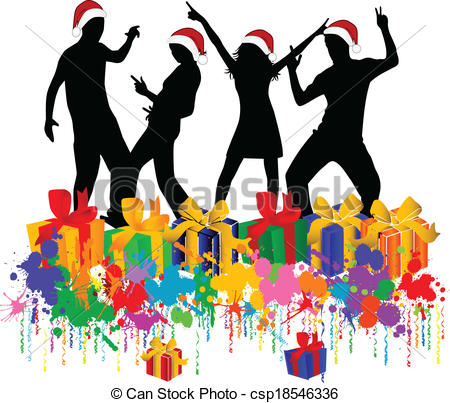 Christmas Party Free Clip Art. Christmas Party - csp18546336