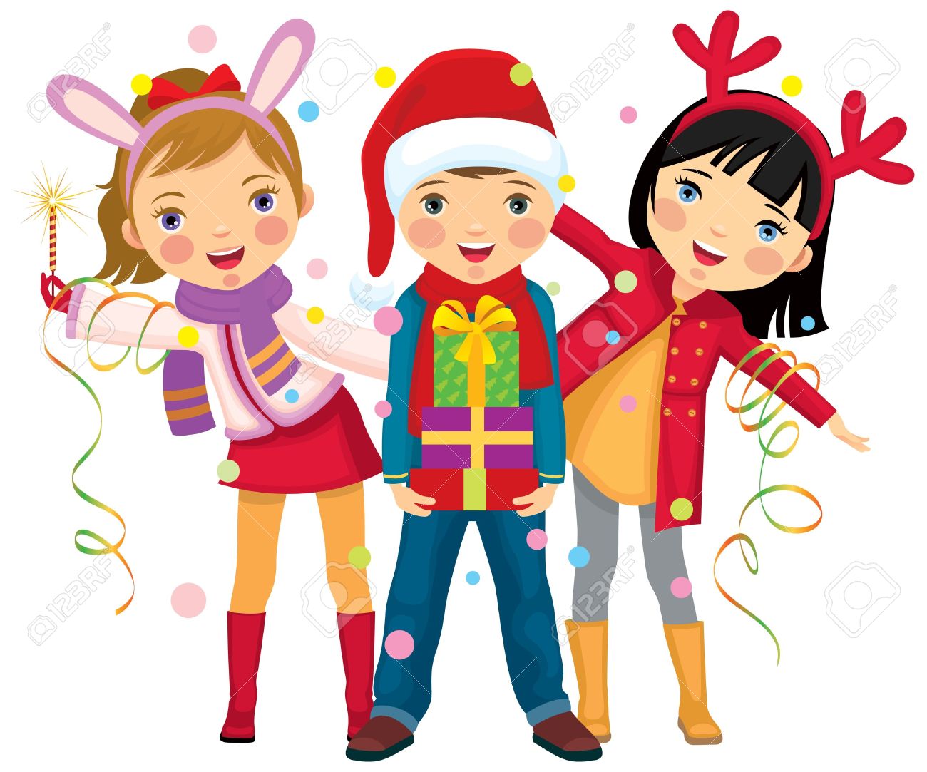 christmas party people: . - Christmas Party Pictures Clip Art
