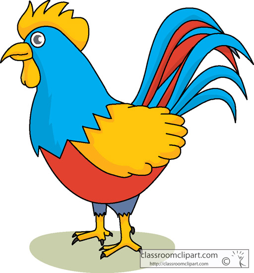 Cartoon rooster clipart kid