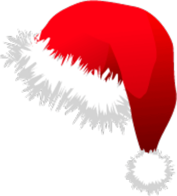 Christmas Santa Hat Clipart #1 .