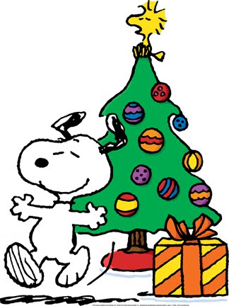 Christmas Snoopy And Woodstock Christmas Tree Decoration With Baubles