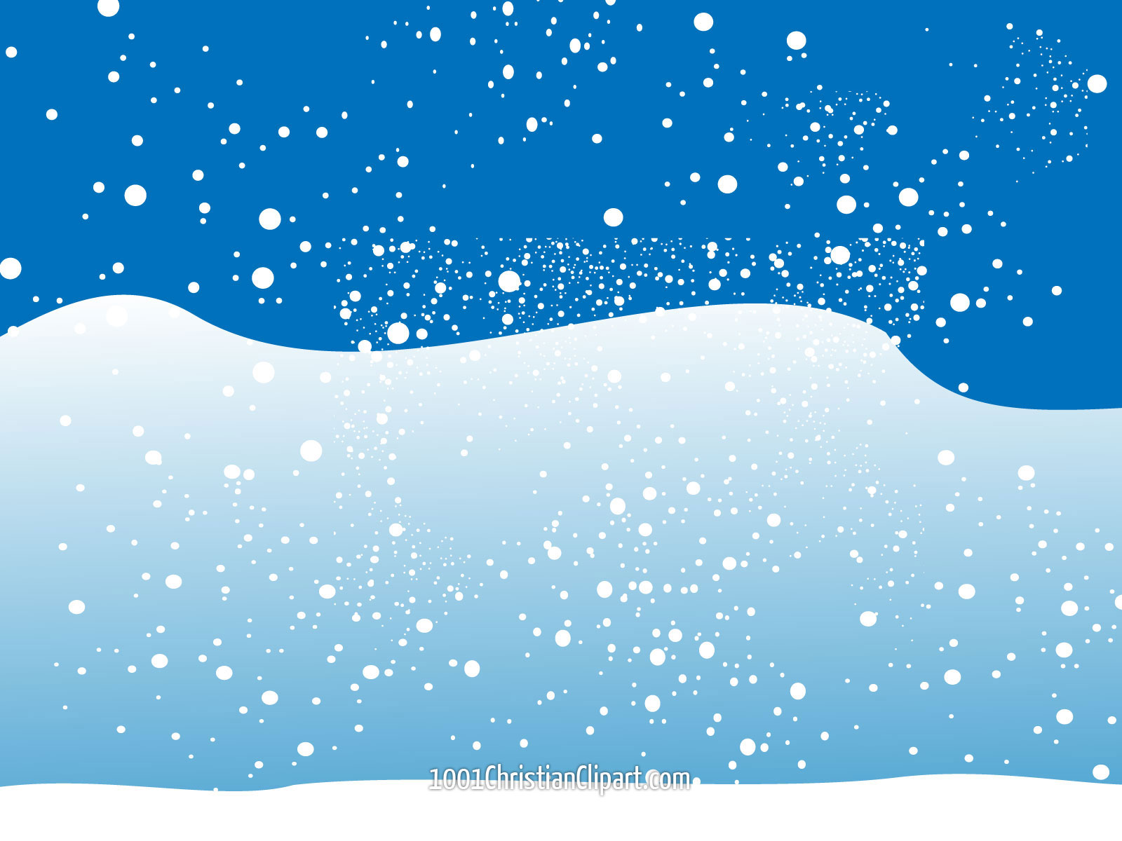 Blue Snow Falling Clip Art. 1