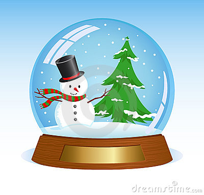 Christmas snow globe clipart - .