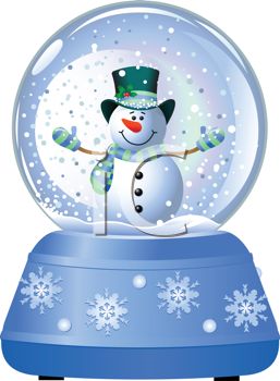 Christmas snowman snow globe 