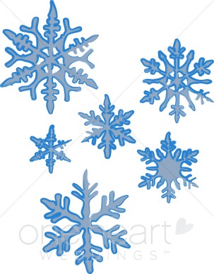 Christmas Snowflake Clipart - Clipart Of Snowflakes