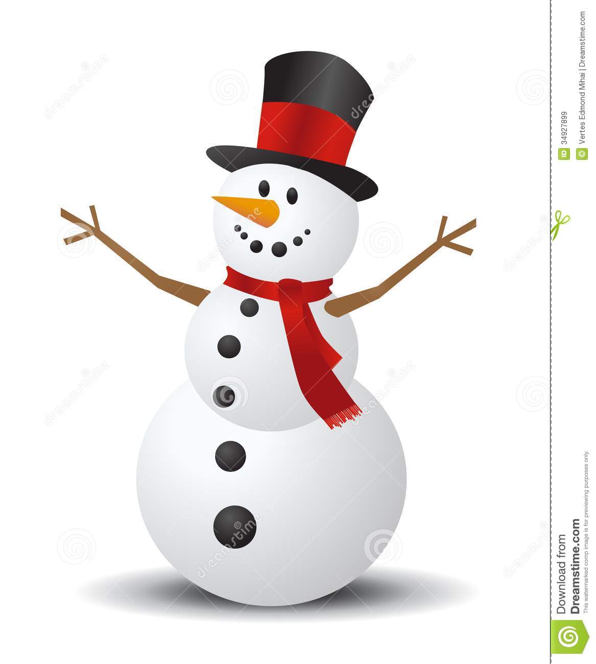 Christmas Snowman Royalty Free .
