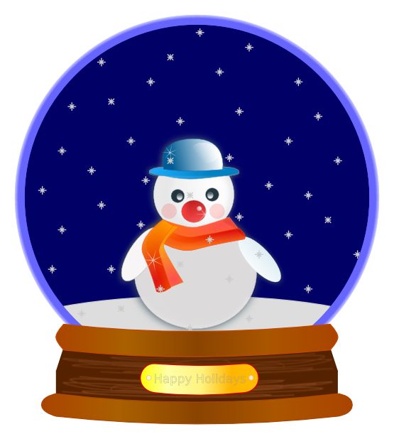 Christmas snowman snow globe  - Snow Globe Clipart