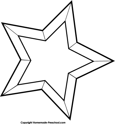 Christmas Star Clip Art Black - Star Black And White Clipart