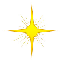Christmas Star - Four-point gold