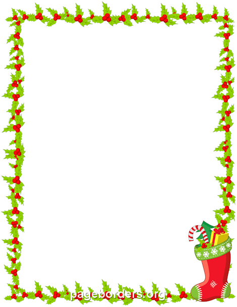 Christmas Stocking Border - Candy Cane Border Clip Art Free
