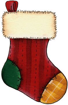 Christmas Stocking. - Christmas Stocking Clip Art