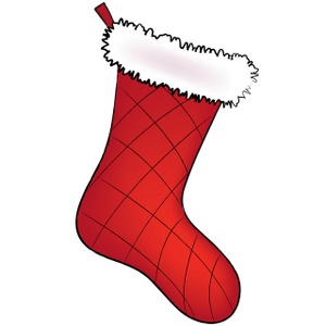 Red Christmas Stocking clip a