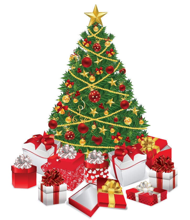 Christmas Tree And Presents .