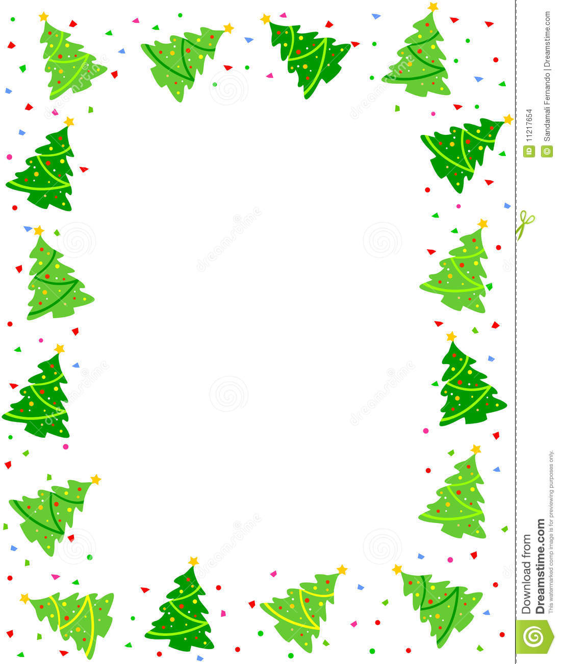 Christmas Tree Borders Clip A - Christmas Border Clip Art